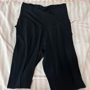 Aerie Black Crossover High-Waisted Pants